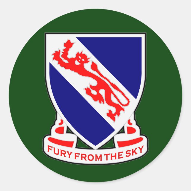 508th Infantry Regiment (Airborne) DUI Classic Round Sticker (Front)