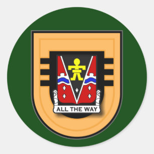 509th Infantry Regiment - 3d Battalion Flash Classic Round Sticker