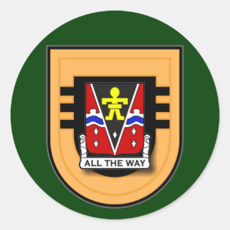 509th Infantry Regiment - 3d Battalion Flash Classic Round Sticker