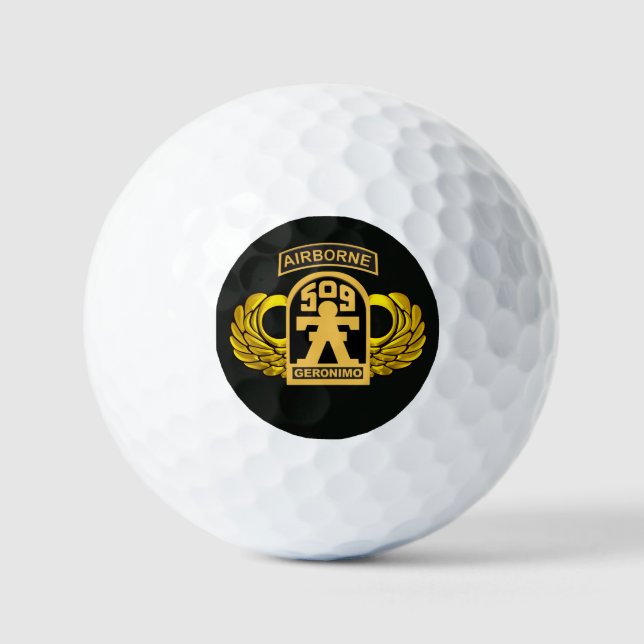 509th Parachute Infantry Regiment GERONIMO  Golf Balls (Front)