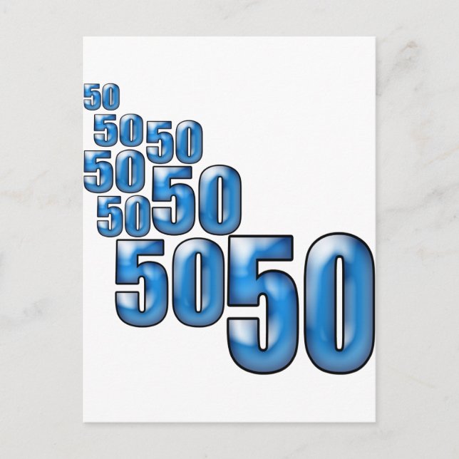 50 50 50 POSTCARD (Front)
