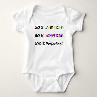 50/50 Jamaican and American mix Baby vest Bodysuit
