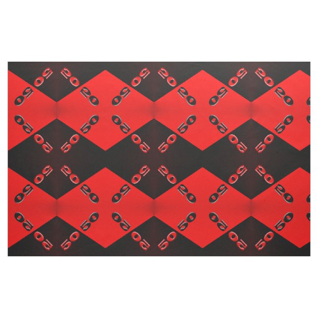 50/50 Red/Black Fabric (Fat Quarter)