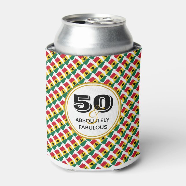 50 Absolutely Fabulous | GHANA | Monogram Can Cooler (Can Front)