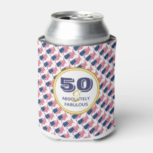 50 Absolutely Fabulous UNITED STATES  USA Monogram Can Cooler