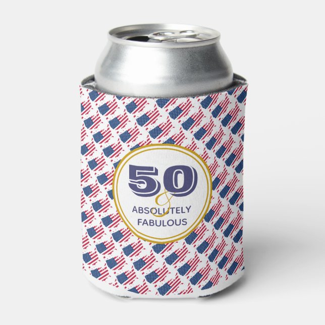 50 Absolutely Fabulous UNITED STATES  USA Monogram Can Cooler (Can Front)