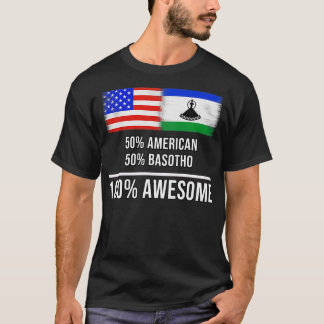 50 American 50 Basotho 100 Awesome Gift for Basoth T-Shirt
