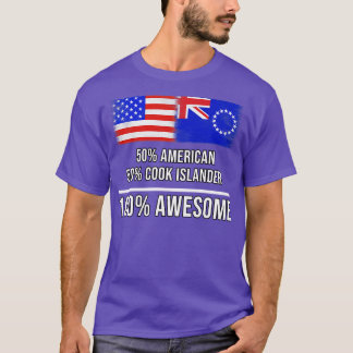 50 American 50 Cook Islander 100 Awesome Gift for T-Shirt