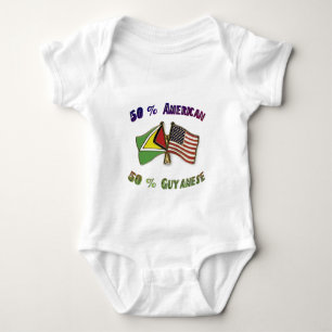 50% American & 50% Guyanese Baby Bodysuit