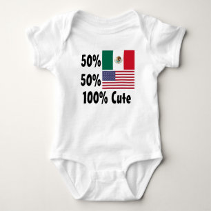50% American 50% Mexican 100% Cute Baby Bodysuit