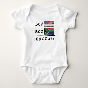 50% American 50% South African 100% Cute South Afr Baby Bodysuit