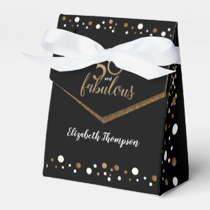 50 and fabulous 50th Birthday box Gold Confetti