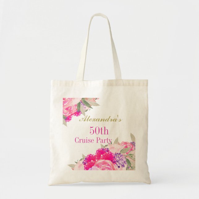 50 and Fabulous 50th Birthday Cruise Personal Tote Bag (Front)