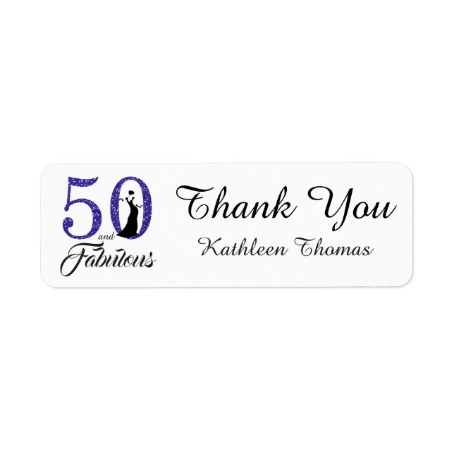 50 and Fabulous 50th Birthday Custom Thank You (Front)