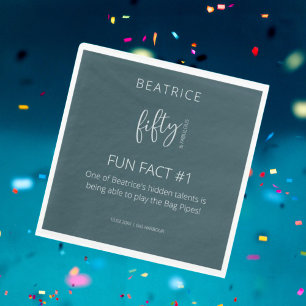 50 and Fabulous 50th Birthday Fun Fact Napkin