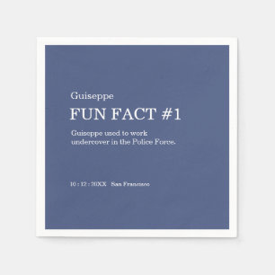 50 and Fabulous 50th Birthday Fun Fact Napkin