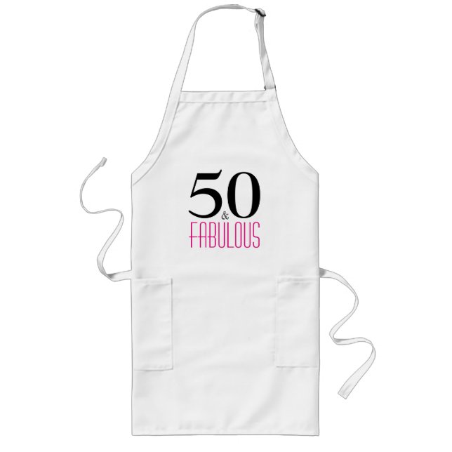 50 and Fabulous 50th Birthday Gift Apron (Front)