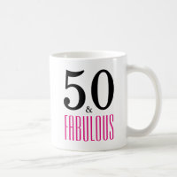 50 and Fabulous 50th Birthday Gift Mug