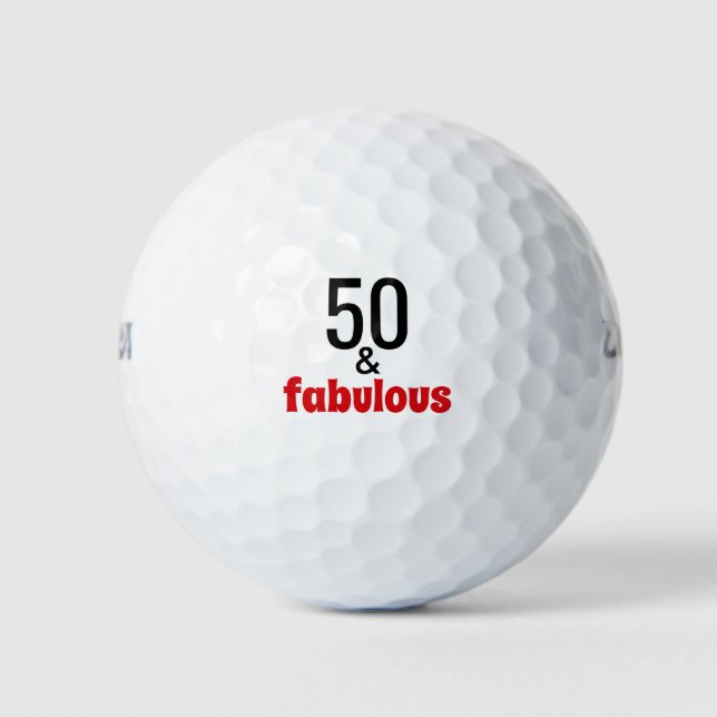 50 and Fabulous | 50th Birthday Golf Balls (Front)