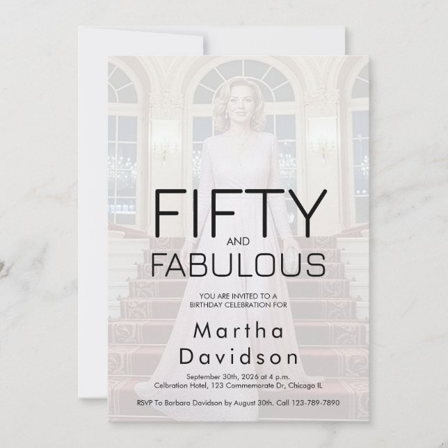 50 and Fabulous | 50th Birthday Invitation (Front)