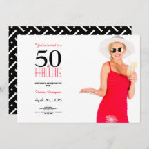 50 and Fabulous 50th Birthday Invitation