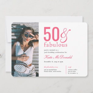 50 and Fabulous 50th Birthday Invitation