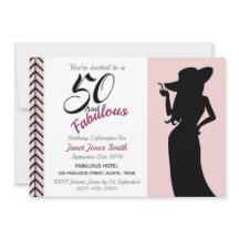 50 and Fabulous 50th Birthday Invitation