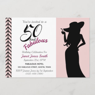 50 and Fabulous 50th Birthday Invitation