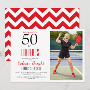 50 and Fabulous 50th Birthday Party Invitation