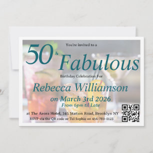 50 and Fabulous 50th Birthday Party Invitation