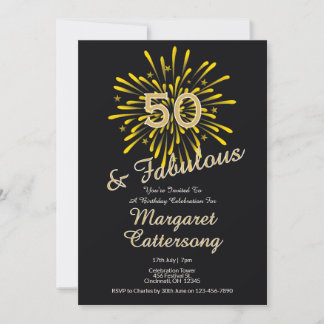 50 and Fabulous | 50th Birthday Party Invitation