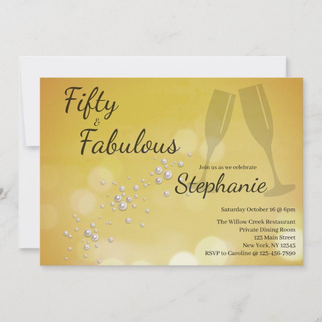 50 and Fabulous | 50th Birthday Party Invitation (Front)