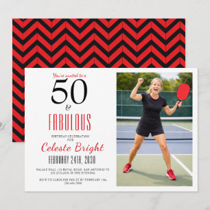 50 and Fabulous 50th Birthday Party Invitation