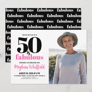 50 and Fabulous 50th Birthday Party Invitation