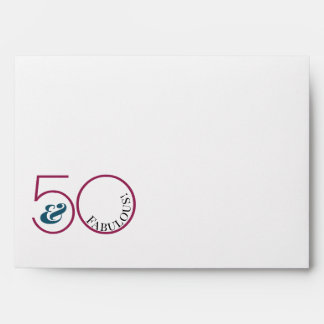 50 and Fabulous 50th Birthday Party Invitation Envelope
