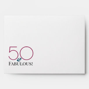 50 and Fabulous 50th Birthday Party Invitation Envelope