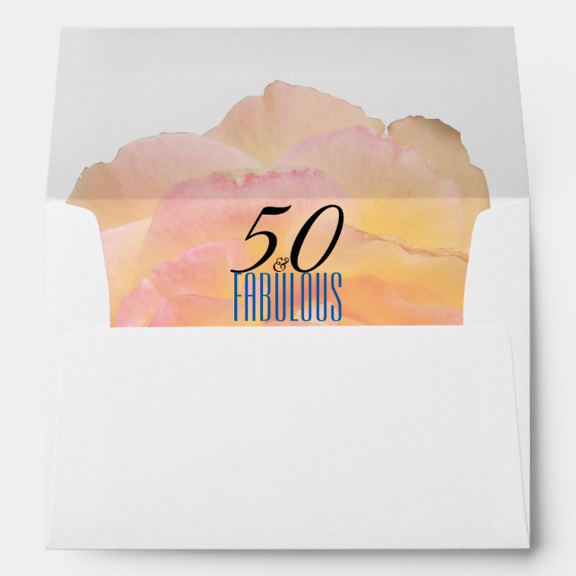 50 and Fabulous 50th Birthday Party Matching Envelope (Back (Bottom))