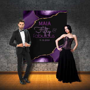 50 and Fabulous 50th Birthday Party Photo Backdrop Tapestry