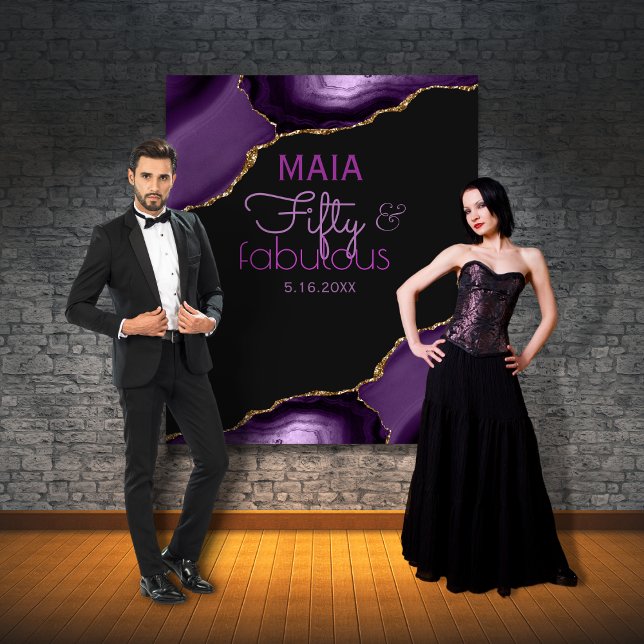 50 and Fabulous 50th Birthday Party Photo Backdrop Tapestry (Creator Uploaded)