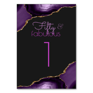 50 and Fabulous 50th Birthday Party Table Number
