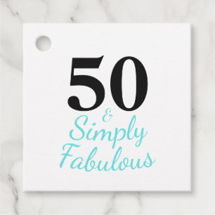 50 and Fabulous 50th Birthday Quote Favour Tags