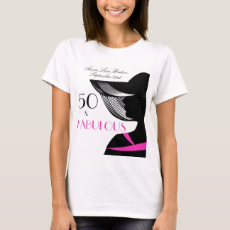 50 and Fabulous Art Deco Elegant 50th Birthday T-Shirt