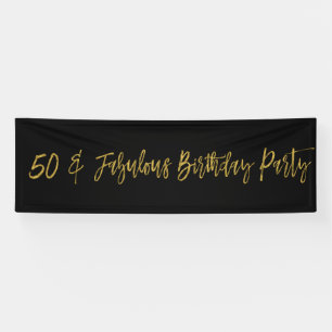 50 and Fabulous Birthday Banner