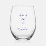 50 And Fabulous Birthday Blue Elegant Gift Favour<br><div class="desc">Designed with simple and elegant personalised text template for custom name & age,  this is perfect for the 50th birthday celebrations or you may edit the age as you need!</div>