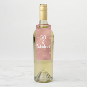 50 and Fabulous Birthday Bottle Tag