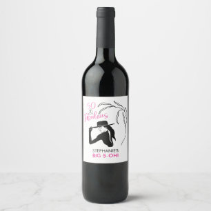 50 and Fabulous Birthday Celebration Wine Label