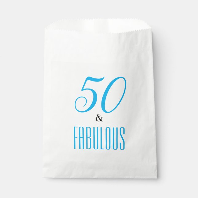 50 And Fabulous Birthday customise Party Favour Ba Favour Bags (Front)