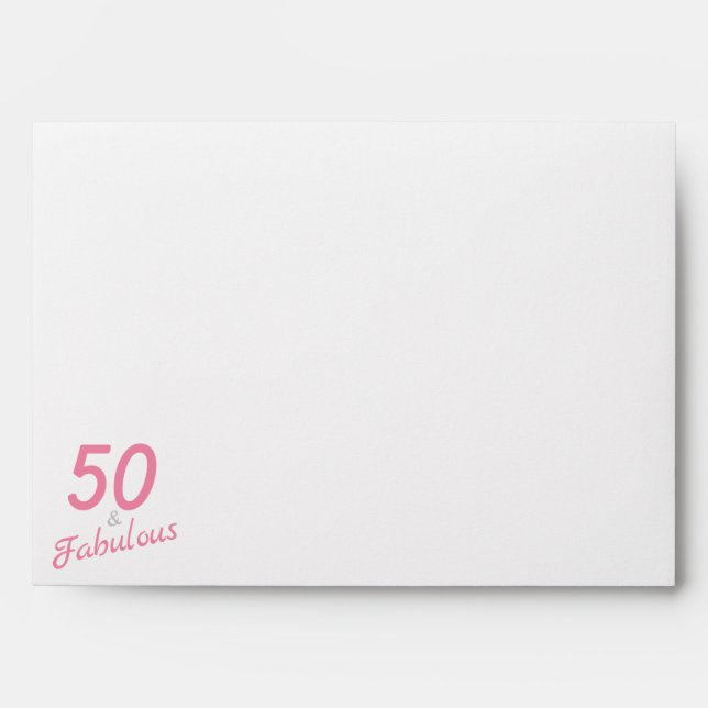 50 and Fabulous Birthday  Envelope (Front)