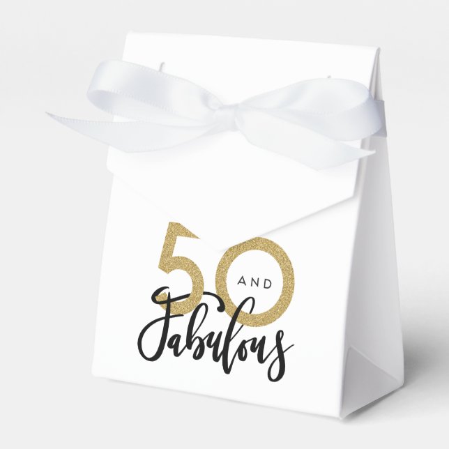 50 and fabulous birthday  favour box (Front Side)