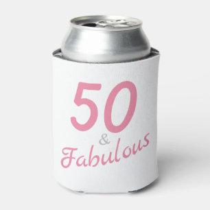 50 and Fabulous Birthday Foam Can Cooler